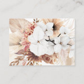 Exotische Boho Bloemen Terracotta Trouwwebsite Informatiekaartje (Achterkant)