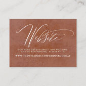 Exotische Boho Bloemen Terracotta Trouwwebsite Informatiekaartje (Voorkant)