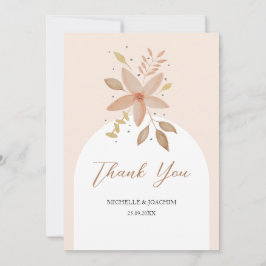 Exotische Boho Terracotta Floral Waterverf Bedankkaart