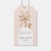 Exotische Boho Terracotta Floral Waterverf Cadeaulabel (Voorkant)