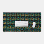 Exotische Boho Tribal Mountain Pattern Desk Mat (Keyboard & Muis)