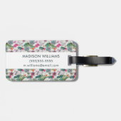 Exotische Boho Waterverf Cactus & Succulent Patroo Bagagelabel (Achterkant horizontaal)