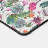 Exotische Boho Waterverf Cactus & Succulent Patroo Bureaumat (Hoek)