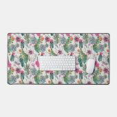 Exotische Boho Waterverf Cactus & Succulent Patroo Bureaumat (Keyboard & Muis)