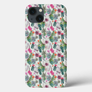 Exotische Boho Waterverf Cactus & Succulent Patroo Case-Mate iPhone Case