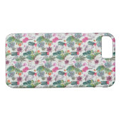 Exotische Boho Waterverf Cactus & Succulent Patroo Case-Mate iPhone Case (Achterkant (Horizontaal))