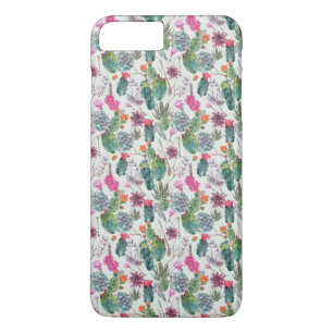 Exotische Boho Waterverf Cactus & Succulent Patroo Case-Mate iPhone Case