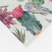 Exotische Boho Waterverf Cactus & Succulent Patroo Fleece Deken (Hoek)