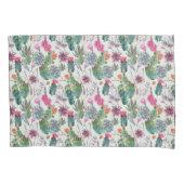 Exotische Boho Waterverf Cactus & Succulent Patroo Kussensloop (Voorkant-Links)