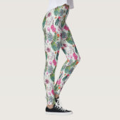 Exotische Boho Waterverf Cactus & Succulent Patroo Leggings (Rechts)