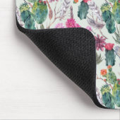 Exotische Boho Waterverf Cactus & Succulent Patroo Muismat (Hoek)