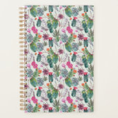 Exotische Boho Waterverf Cactus & Succulent Patroo Planner (Voorkant)