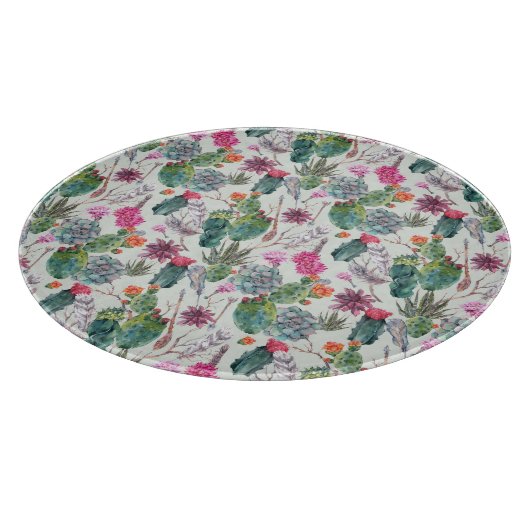 Exotische Boho Waterverf Cactus & Succulent Patroo Snijplank (Hoek)