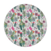 Exotische Boho Waterverf Cactus & Succulent Patroo Snijplank (Voorkant)