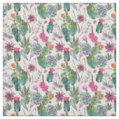 Exotische Boho Waterverf Cactus & Succulent Patroo Stof (Swatch)