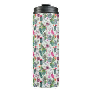 Exotische Boho Waterverf Cactus & Succulent Patroo Thermosbeker