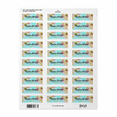 Exotische Boho-waterverf Succulenten Retouradres Etiket (Full Sheet)