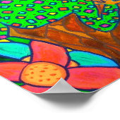 Exotische boomkikker Tropische regenwoudkunst Poster (Hoek)