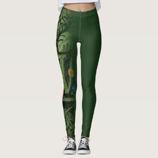 Exotische Bos Bloemige Monogram Esthetische Wrap Leggings