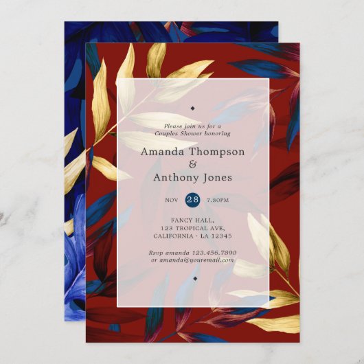 Exotische bos koppels douche kaart (Voorkant / Achterkant)