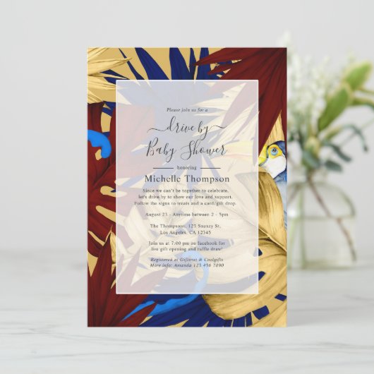 Exotische bosrit-douche kaart (Staand voorkant)