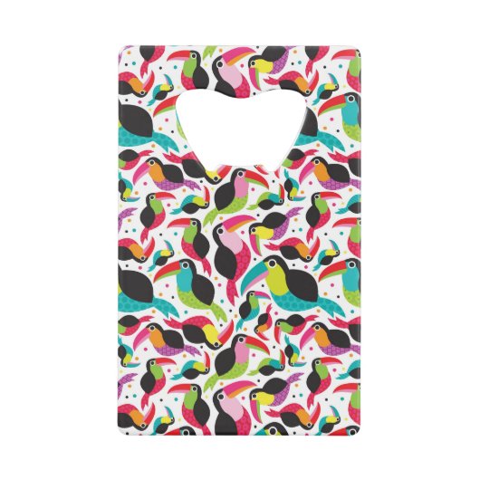 exotische braziliaanse touchvogel creditkaart flessenopener (Voorkant)