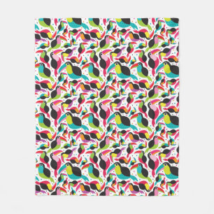 exotische braziliaanse touchvogel fleece deken