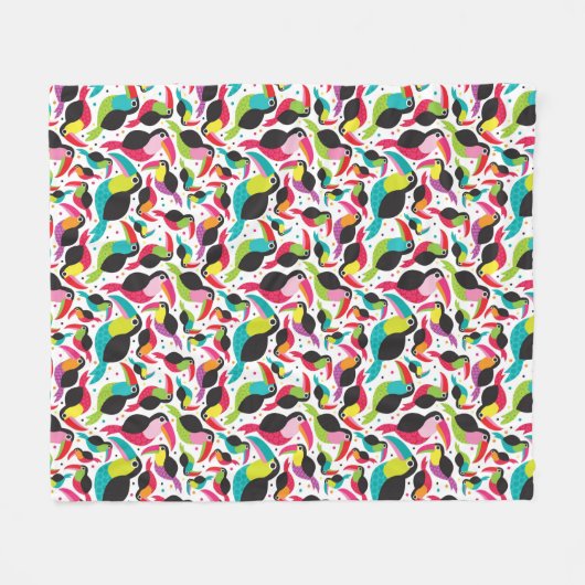 exotische braziliaanse touchvogel fleece deken (Voorkant (Horizontaal))