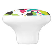 exotische braziliaanse touchvogel keramische knop (Zijkant)