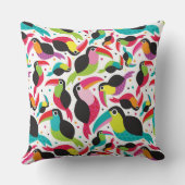 exotische braziliaanse touchvogel kussen (Achterkant)