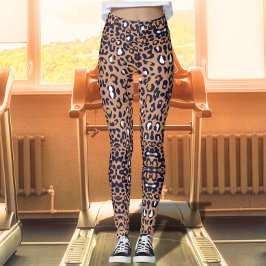 Exotische bruine safari print leggings