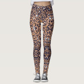 Exotische bruine safari print leggings (Voorkant)