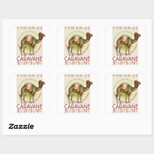 Exotische Caravan Camel Stickers (Vel)