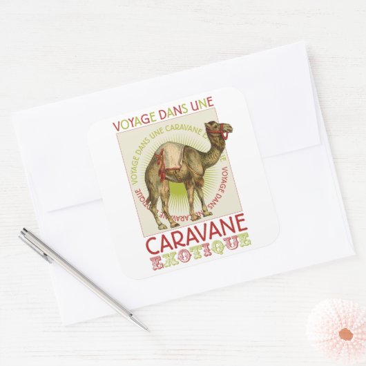 Exotische Caravan Camel Stickers (Envelop)