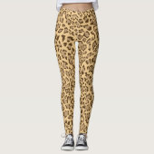 Exotische Cheetah Print Leggings (Voorkant)