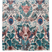 Exotische chinoserie geïnspireerd op oerwoud douchegordijn (Voorkant)