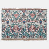 Exotische chinoserie geïnspireerde dierlijke weefs deken (Voorkant)