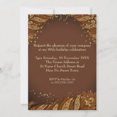 Exotische Chocoladejurk Gouden Veer Verjaardagsfee Kaart (Achterkant)