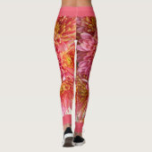 Exotische chrysanten bloemen leggings (Achterkant)