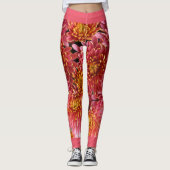 Exotische chrysanten bloemen leggings (Voorkant)