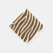 Exotische Dier Zebra Strepen in Bruin Servetten (Hoek)