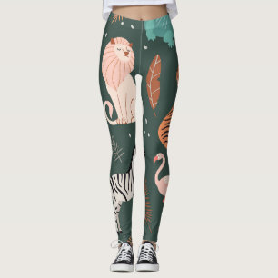 Exotische dieren: Donker tropisch Kind. Leggings