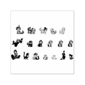 exotische dieren-luipaardaap zelfinktende stempel (Design)