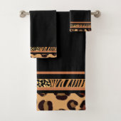Exotische dierlijke luipaard dierlijke print bad handdoek (Insitu)