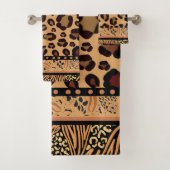 Exotische dierlijke luipaard dierlijke print bad handdoek (Insitu)