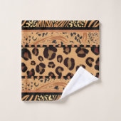 Exotische dierlijke luipaard dierlijke print bad handdoek (Wasdoekje)
