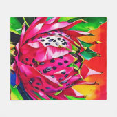 Exotische drakenfruitbloei fleece deken (Voorkant (Horizontaal))