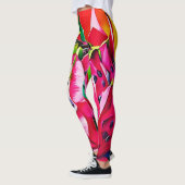 Exotische drakenfruitbloei leggings (Links)