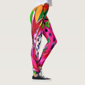 Exotische drakenfruitbloei leggings (Rechts)