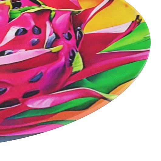 Exotische drakenfruitbloei snijplank (Hoek)